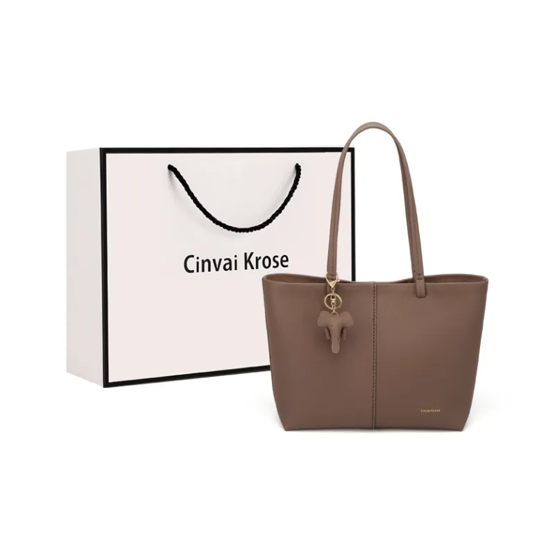 CinvaiKrose Shoulder Bags Coffee Shopping Bag Included-1