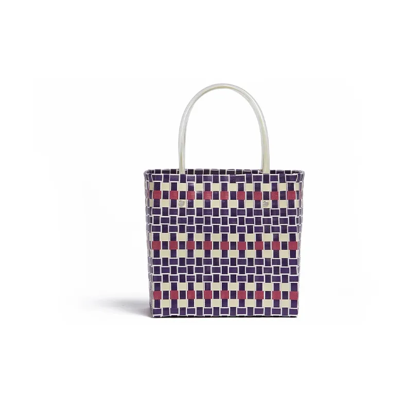 MARNI Polypropylene Tote Bag, Shopping Bag, Handbag Mini Women's Purple & Multicolor-2