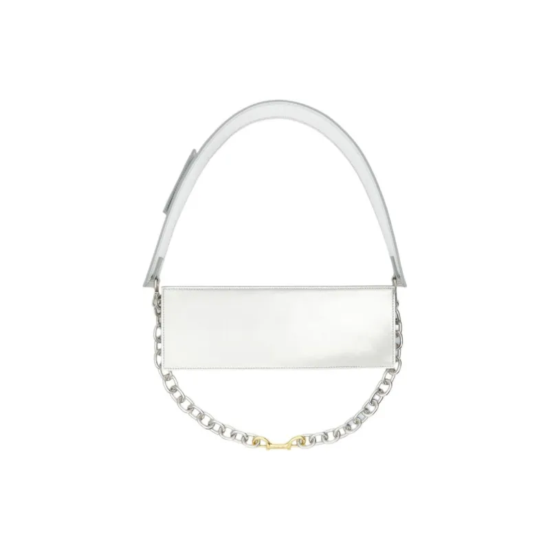 Jacquemus Leather Handbag Shoulder Bag Women's Silver-2