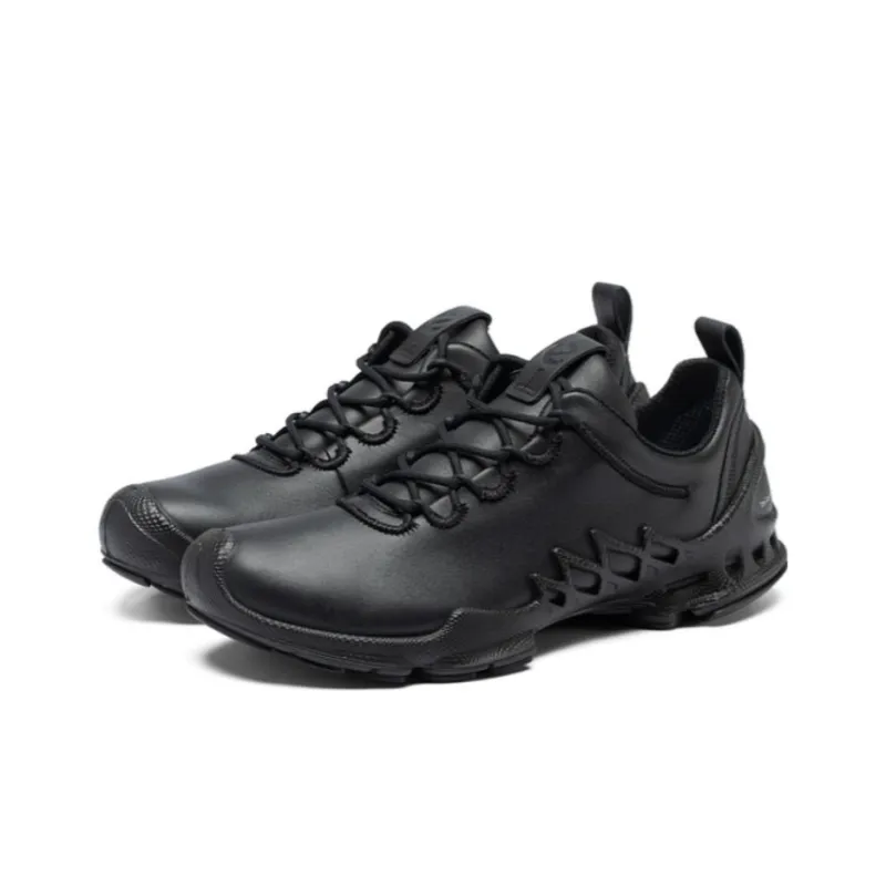 Ecco Cushioned Slip-Resistant Abrasion-Resistant Low-Top Trekking Shoes Men's Black-4
