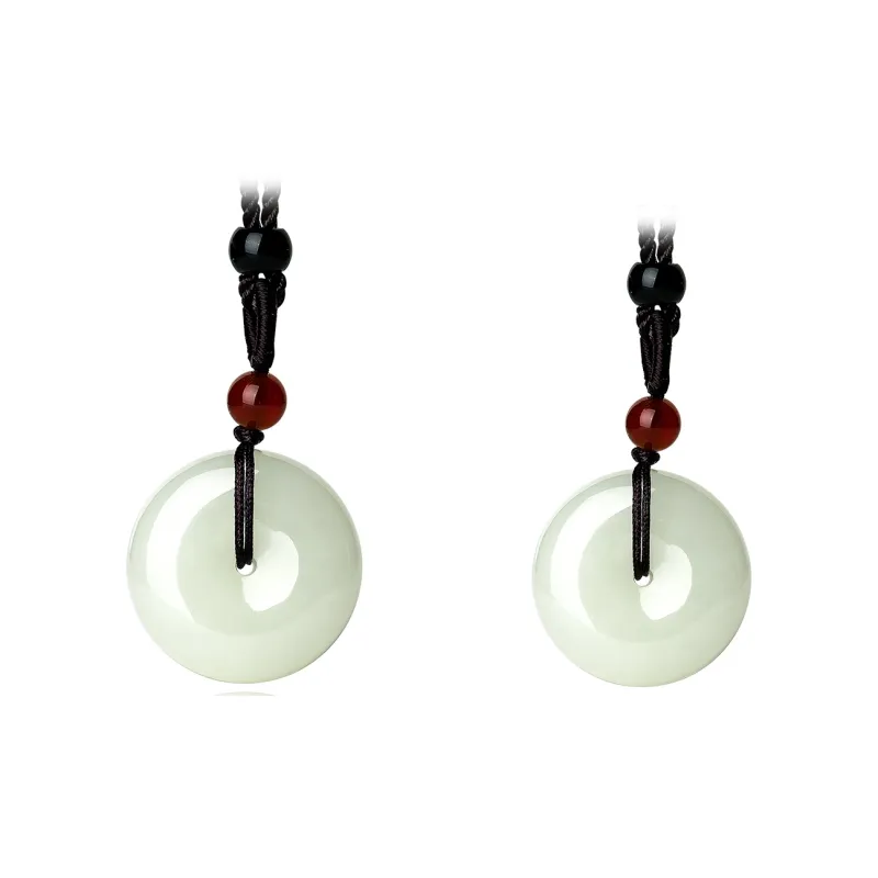 LAOMIAO Pendants Pale Greenish White Jade Unisex-7