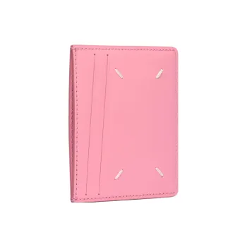 Maison Margiela Grain Cow Leather Card Holder Small Size Women's Pink