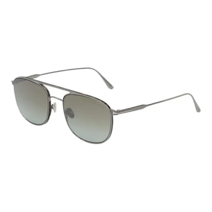 TOM FORD Rectangular Sunglasses Men's Silver-0