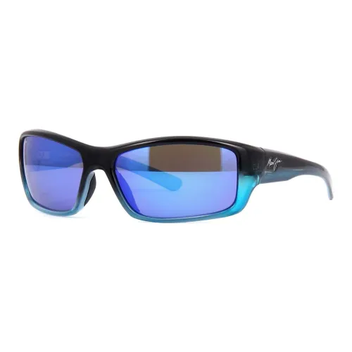 Maui Jim Acetate Rectangular Sunglasses Unisex Black
