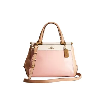 COACH Grace Genuine Leather Handbag Shoulder Bag Crossbody Bag Large Size Women's Peony Red Multicolor Brass