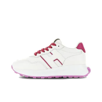 HOGAN Logo patch Leather Sneakers