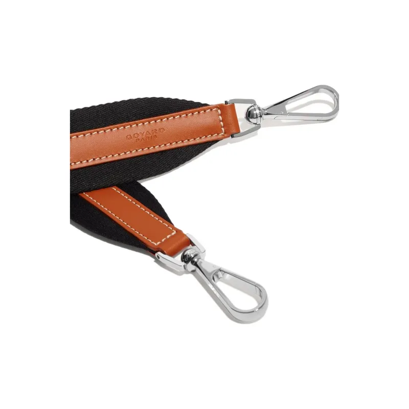 GOYARD SANGLE Canvas With Leather Portable Crossbody Bag Shoulder Bag Medium Size Unisex Black-12