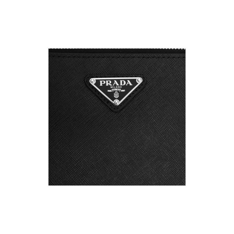 PRADA Leather Handbag Shoulder Bags Men's Black-5