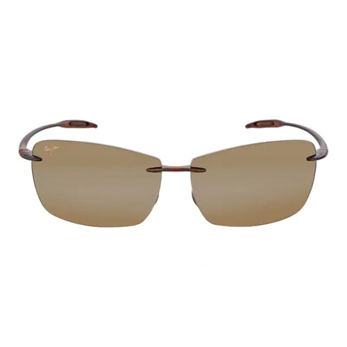 Maui Jim Nylon Rectangular Sunglasses Men's Brown