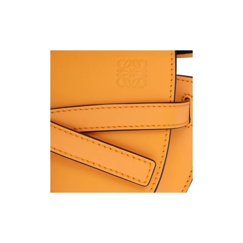 LOEWE Mini Gate Dual Bag In Soft Calfskin And Jacquard Mandarin-5
