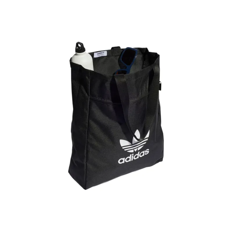 Adidas Originals Recycled Polyester Plain Weave Fabric Tote Bag, Shopping Bag, Handbag Regular Unisex Black-3