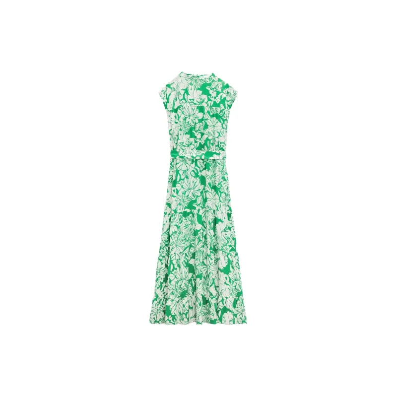 ZARA Sleeveless Dress Women's Green/Nude-1