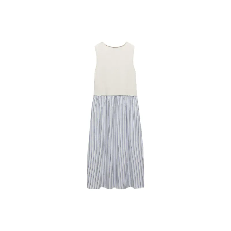 ZARA Sleeveless Dress Women's Blue-1