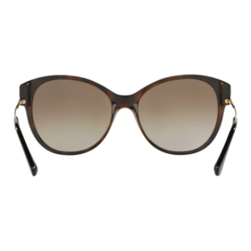 VERSACE Plastic Metal Irregular Shape Sunglasses Unisex Brown-3