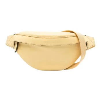 LONGCHAMP 3D Concave Embossed Logo With Flap Zip Closure Fanny Pack Medium Size Women's Wheat