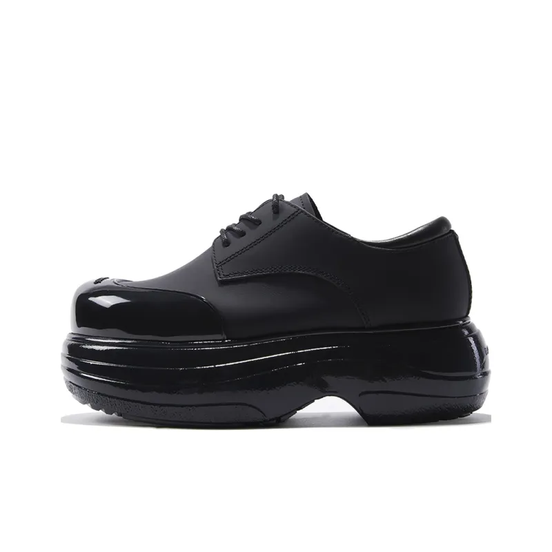 BLOCCO5 Low Vamp Platform Height Increasing Multicolor Platform Shoes Women's Casual Shoes Women's Black-0
