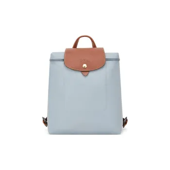 LONGCHAMP Le Pliage Recycled Polyamide Canvas Backpack Women's Blue & Brown