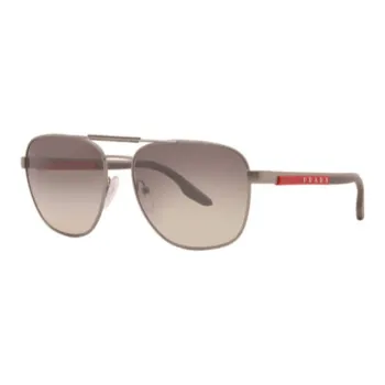 PRADA Metal Aviator Sunglasses Men's Brown
