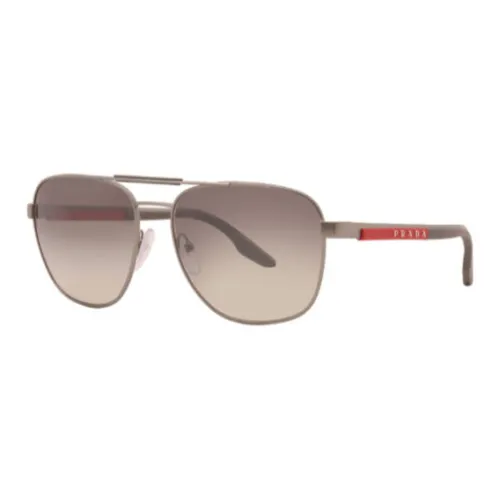 PRADA Metal Aviator Sunglasses Men's Brown