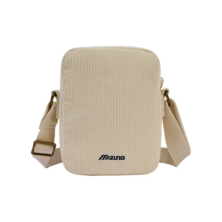 Mizuno Corduroy Crossbody Bag Shoulder Bag Regular Unisex Coconut Milk White-1