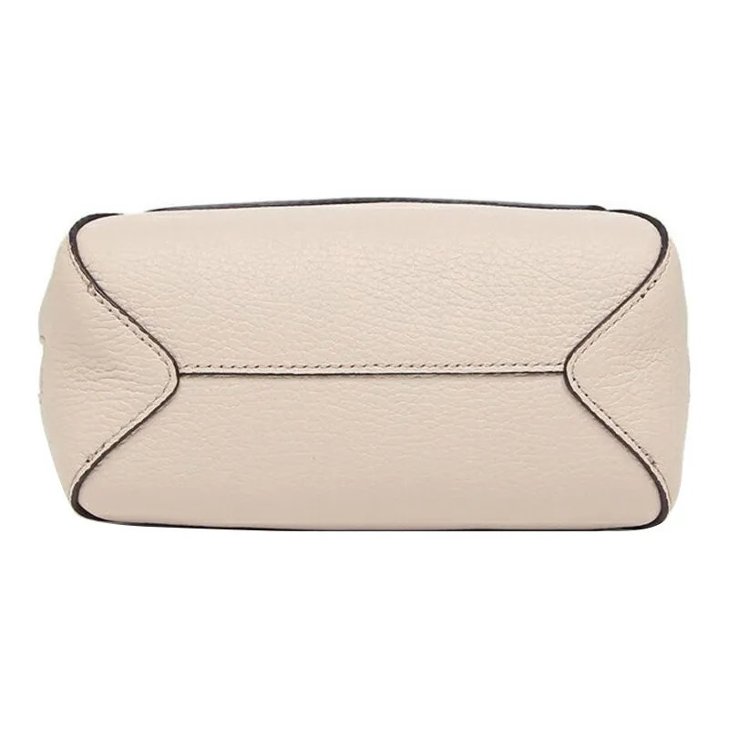 Furla Leather Tote Bag Shopping Bag Portable Crossbody Bag Shoulder Bag Mini Women's Beige Blue-5