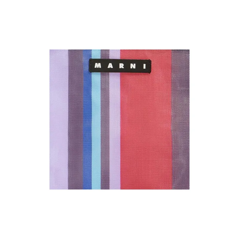 MARNI Polyamide Tote Bag, Shopping Bag, Handbag, Shoulder Bag, Crossbody Bag Mini Women's Blue & Multicolor-4