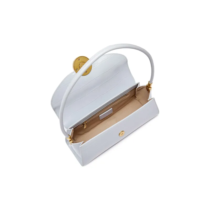 Staccato Cow Leather Shoulder Bag Regular Women's Cream White/Khaki Deep Apricot/Nightfall Black/Haze Blue-20