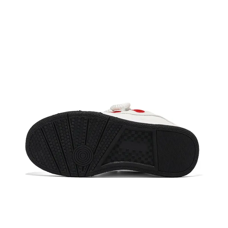 CVOJOO Gift Box Set Low Top Skateboard Shoes Unisex White Red-4