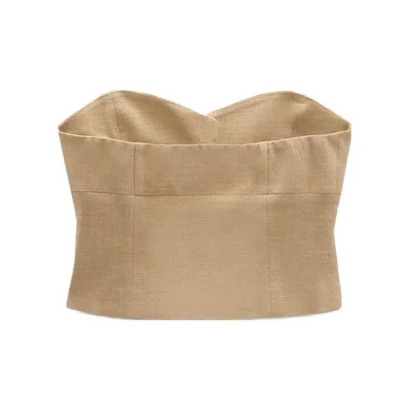 ZARA Tank Tops Women's Tan-1