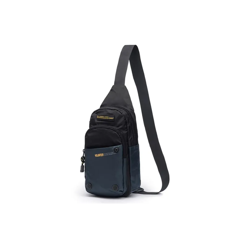 Volunteer Oxford Sling Bag Medium Size Unisex Black/Green/Gray/Blue-6