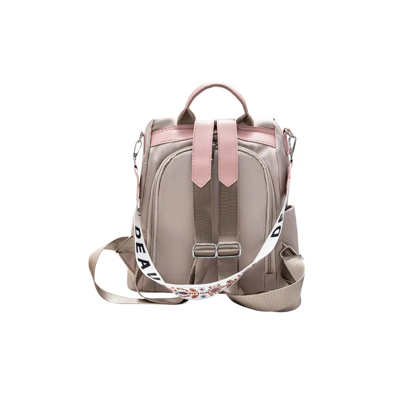 GF Oxford Shoulder Bag Backpack Women's Khaki/Black/Blue-3