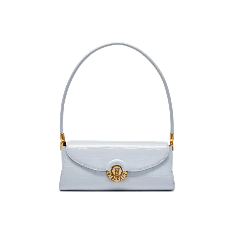 Staccato Cow Leather Shoulder Bag Regular Women's Cream White/Khaki Deep Apricot/Nightfall Black/Haze Blue-17