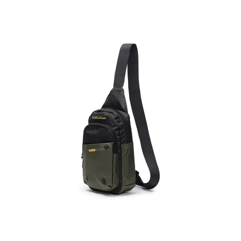 Volunteer Oxford Sling Bag Medium Size Unisex Black/Green/Gray/Blue-2
