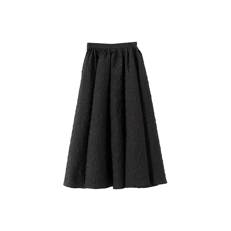 YUMOMO STAR Casual Long Skirts Women's Versatile Black-1
