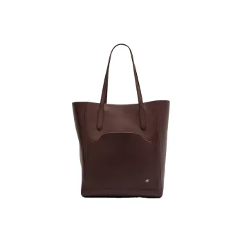 Loro Piana Sesia Smooth Leather Tote Bag Shopping Bag Handbag Women's Purple Citric Acid