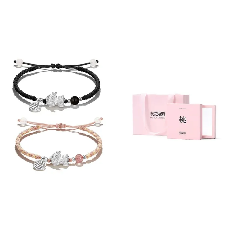 TAOHUAZHAOZHAO Chalcedony Bracelets Unisex-7