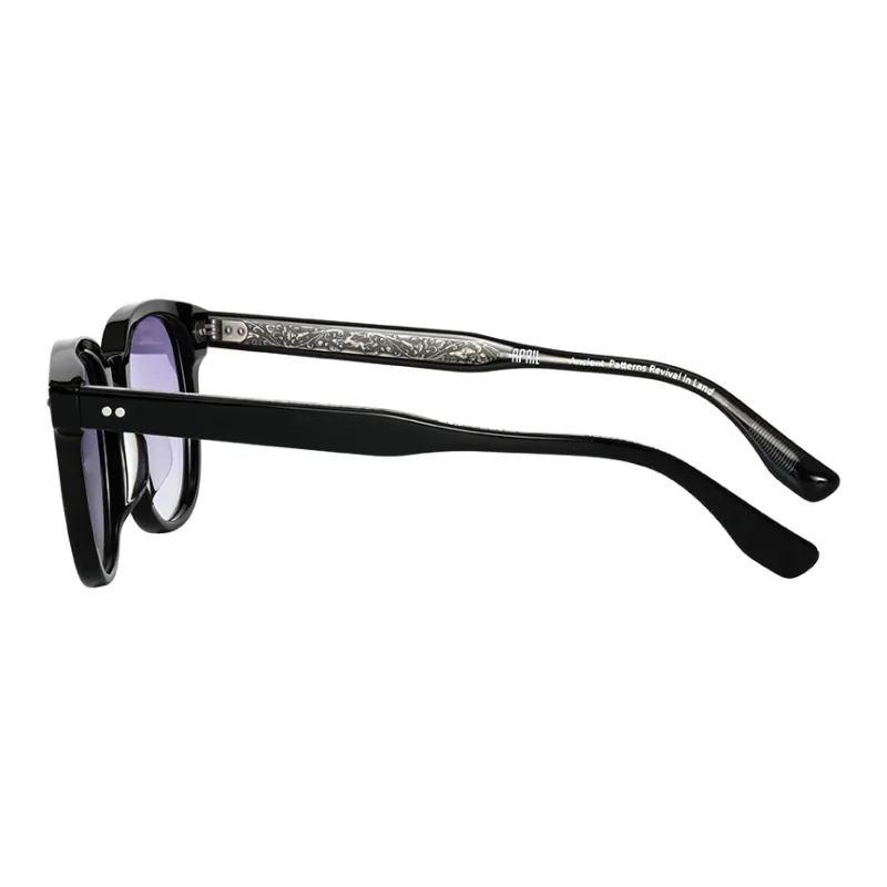 APRIL Plate Frame Round Sunglasses With Polarized Lenses Unisex-30
