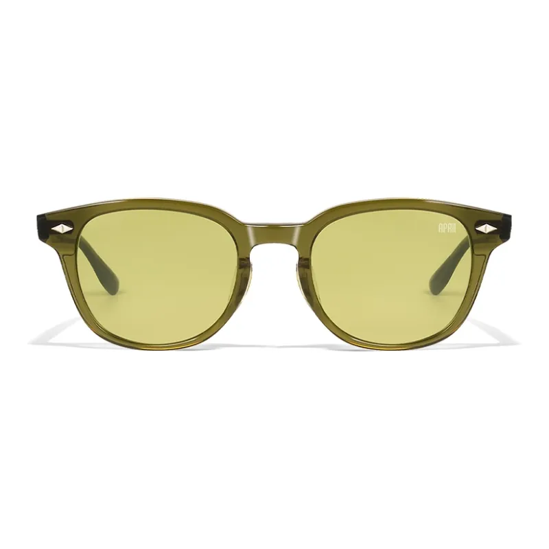 APRIL Plate Frame Round Sunglasses With Polarized Lenses Unisex-11