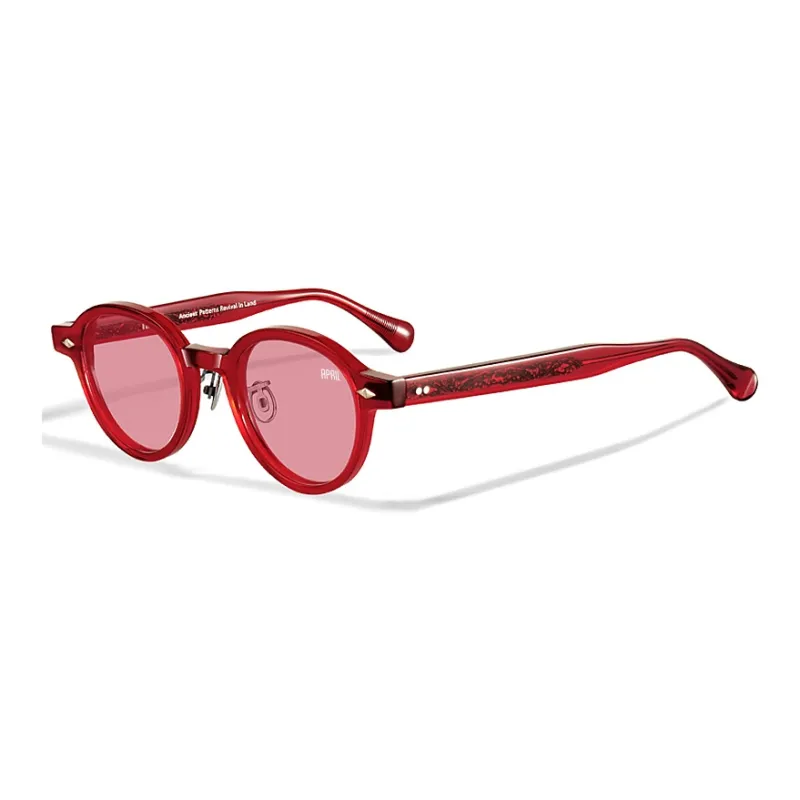 APRIL Plate Frame Round Sunglasses With Polarized Lenses Unisex-27