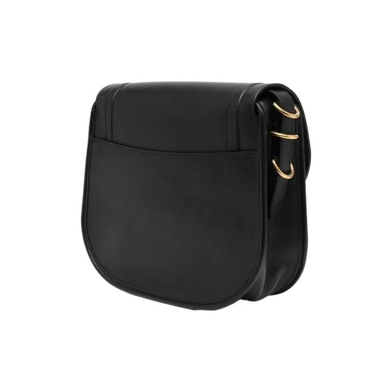 Mulberry Leather Crossbody Bag, Shoulder Bag Women's Black-1