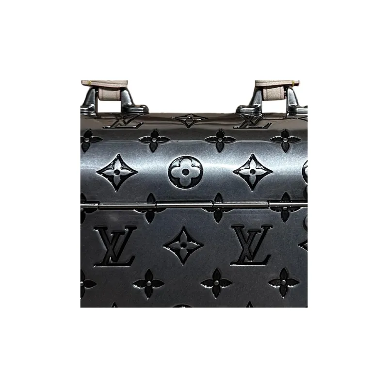 LOUIS VUITTON Cow Leather Handbag Women's Silver-2