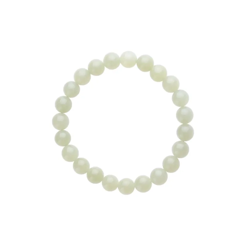 Cardamom Time Hetian Jade Bracelets Unisex Pale Greenish White Jade-0