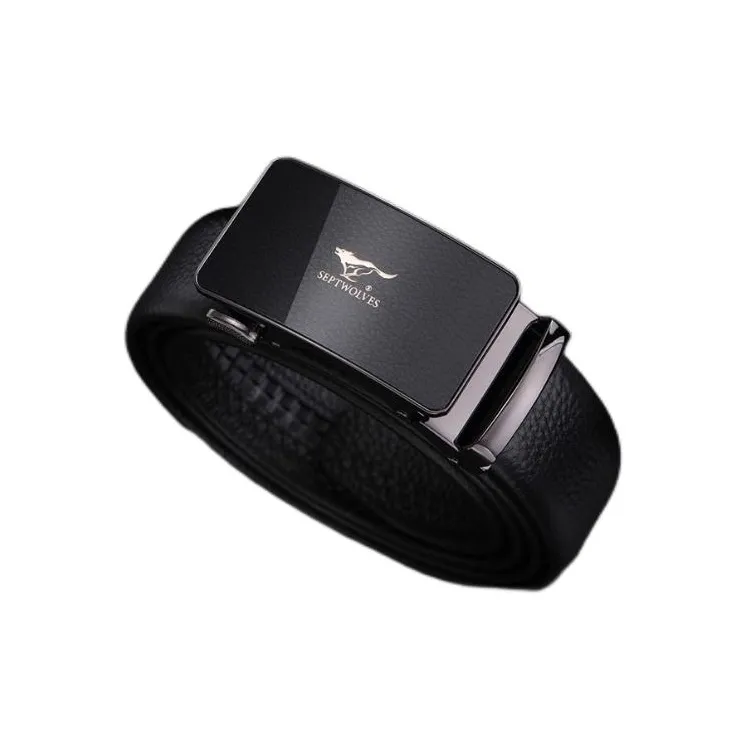 SEPTWOLVES Business Casual New Arrival For Young And Middle Aged Leather Belts Men's Width  3.5cm-1