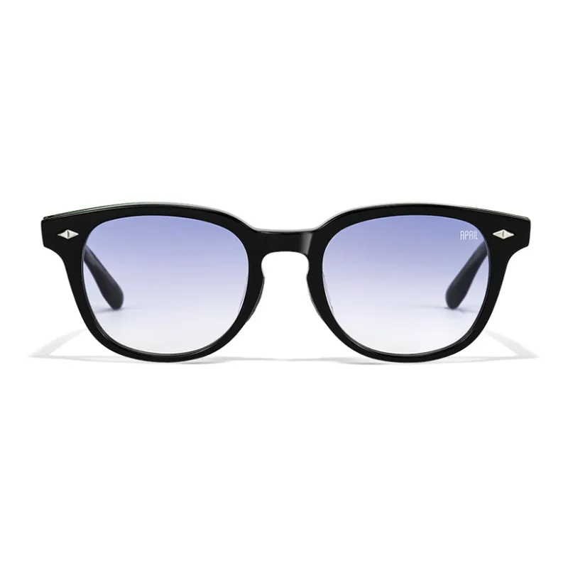 APRIL Plate Frame Round Sunglasses With Polarized Lenses Unisex-28