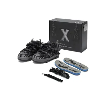 X·LUN Black Goku Collection Cushioning Height Increasing Wear-Resistant Mid-Top Skateboard Shoes Unisex Black