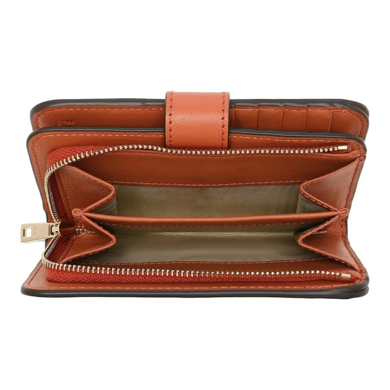 Furla Leather Wallet Women's Camellia Orange-4