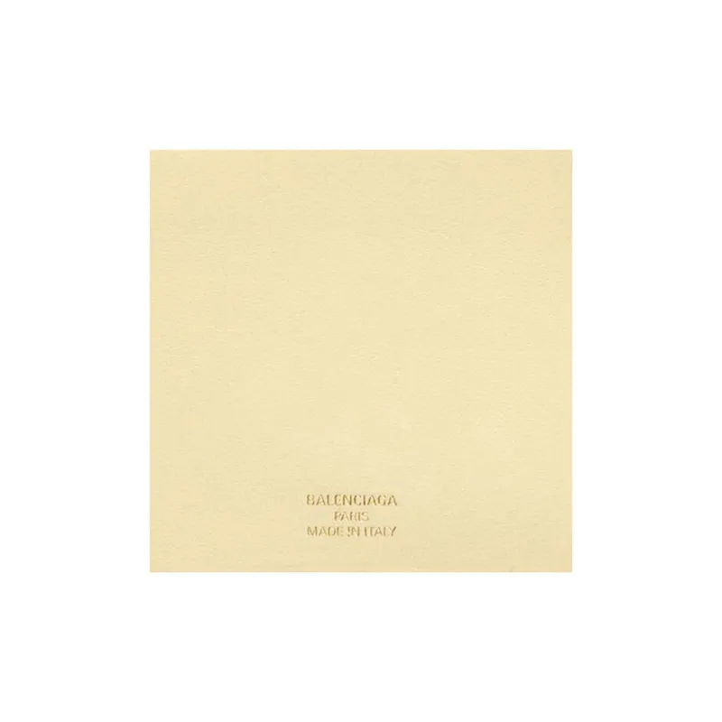 Balenciaga Smooth Calf Leather Card Holder Women's Light Yellow-2