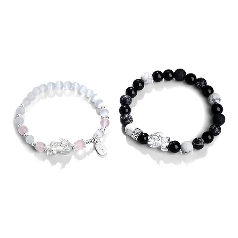 Shiban Glass Cat Eye Bracelets Women's-0