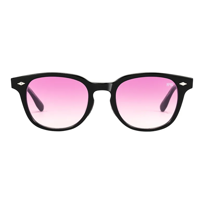 APRIL Plate Frame Round Sunglasses With Polarized Lenses Unisex-35
