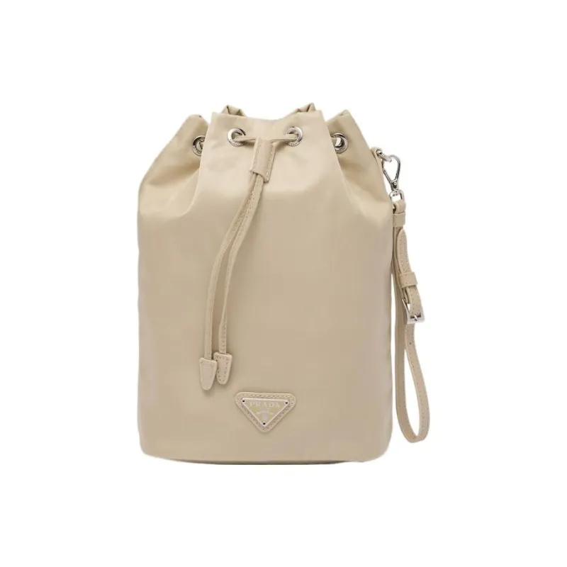 PRADA Fabric Bucket Bags Handbags Women's Desert Beige-0